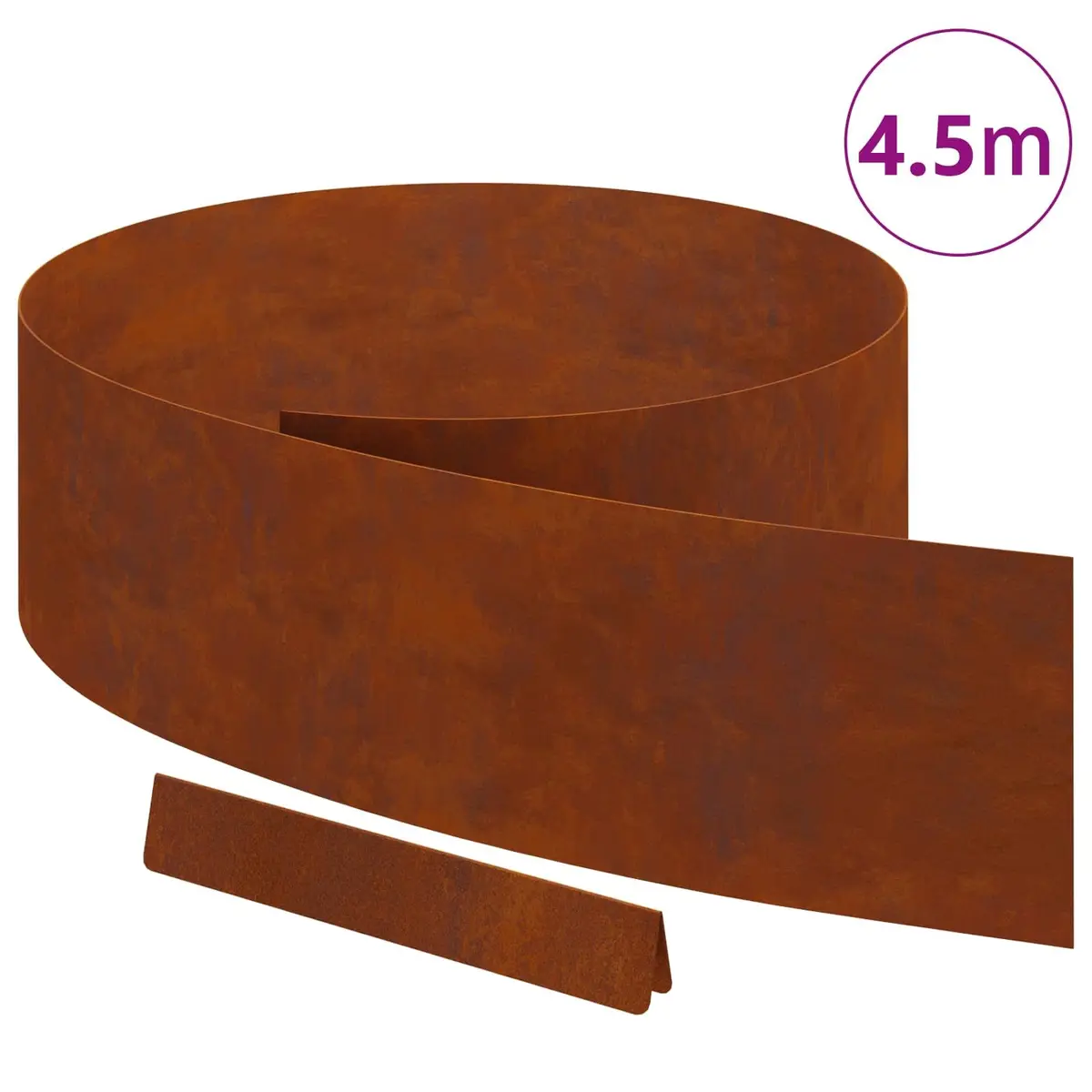 Lawn Edging Weathering Steel 450cm Brown