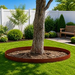 450cm Weathering Steel Lawn Edging - Set of 4