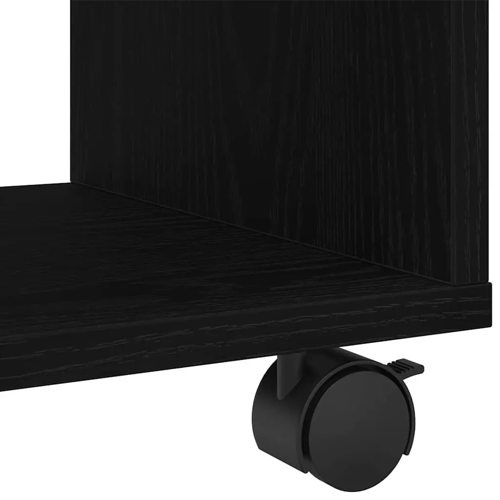 End Table Engineered Wood 72cm Black Oak