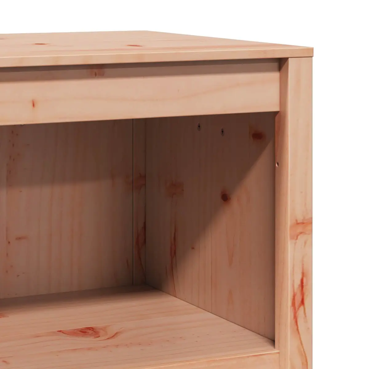 Kitchen Cabinet Solid Pine Wood 106x55x92cm Brown