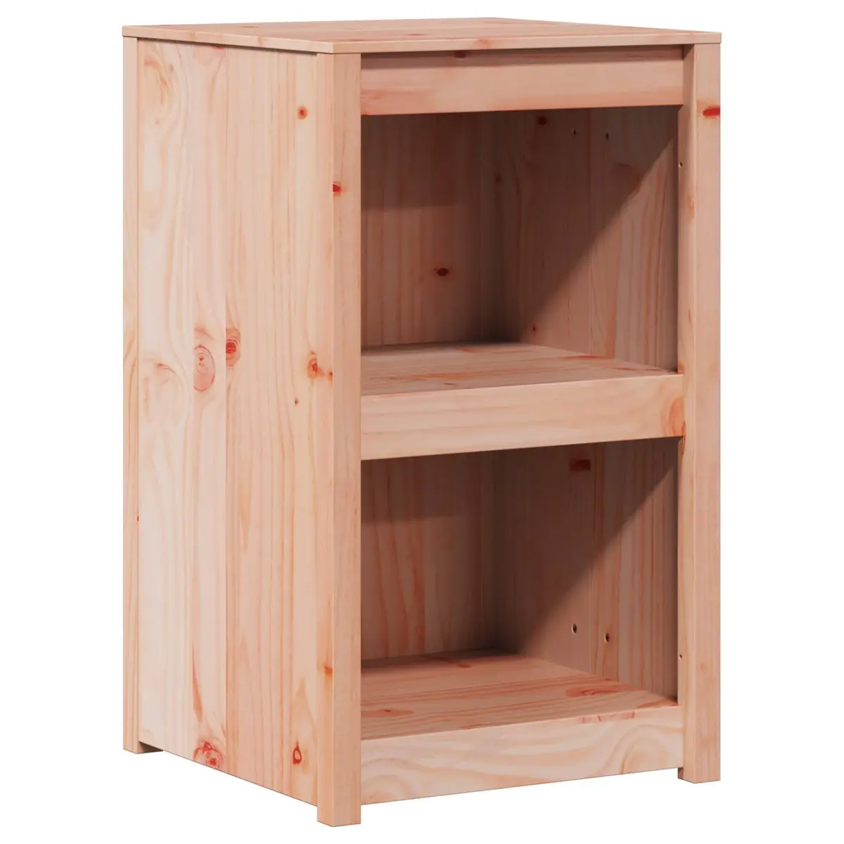 Brown Oak Kitchen Cabinet with Solid Pine Wood Shelving