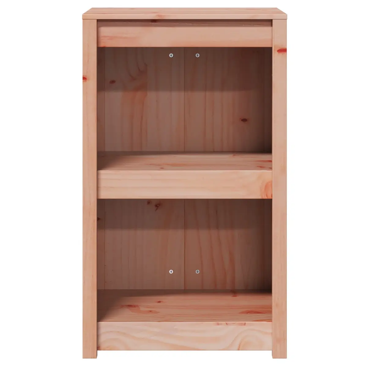 Brown Oak Kitchen Cabinet with Solid Pine Wood Shelving