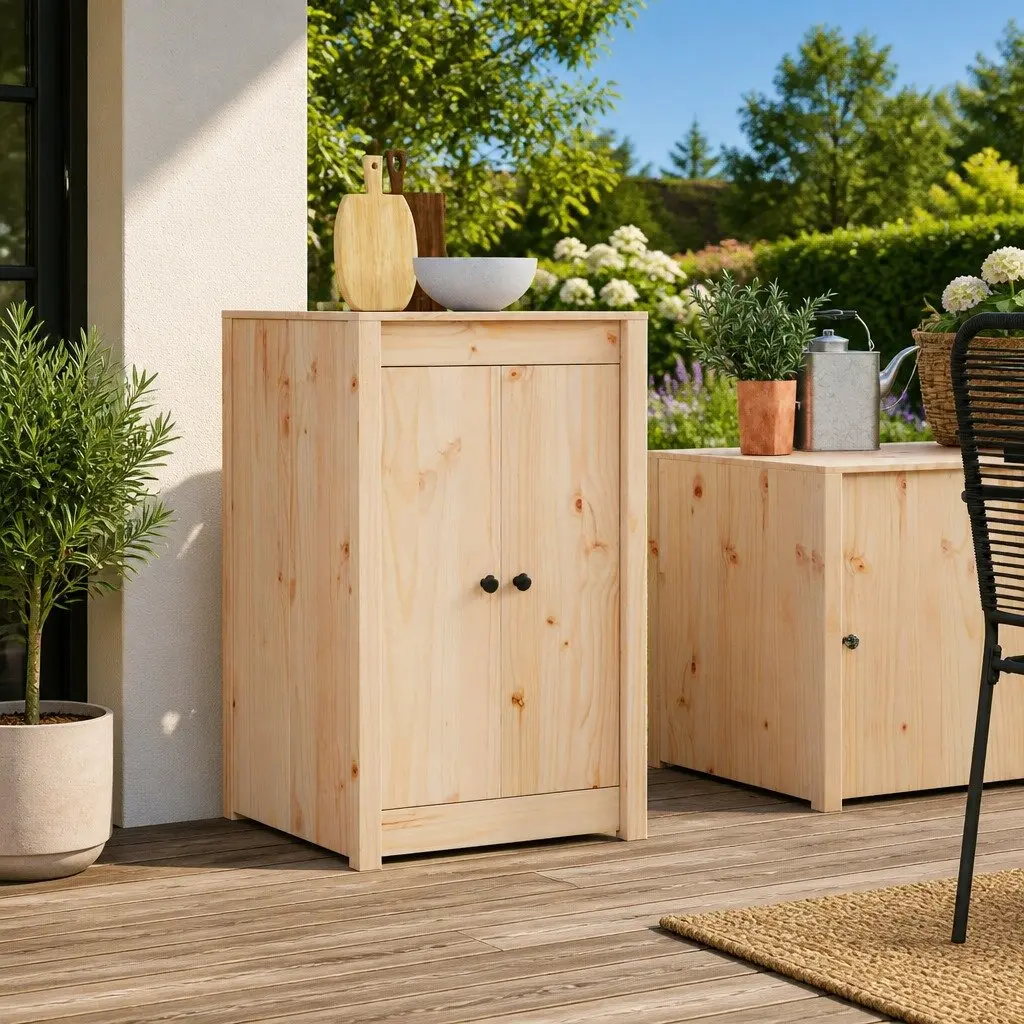 Brown Oak Solid Pine Wood Kitchen Cabinet Door 50 x 82 cm