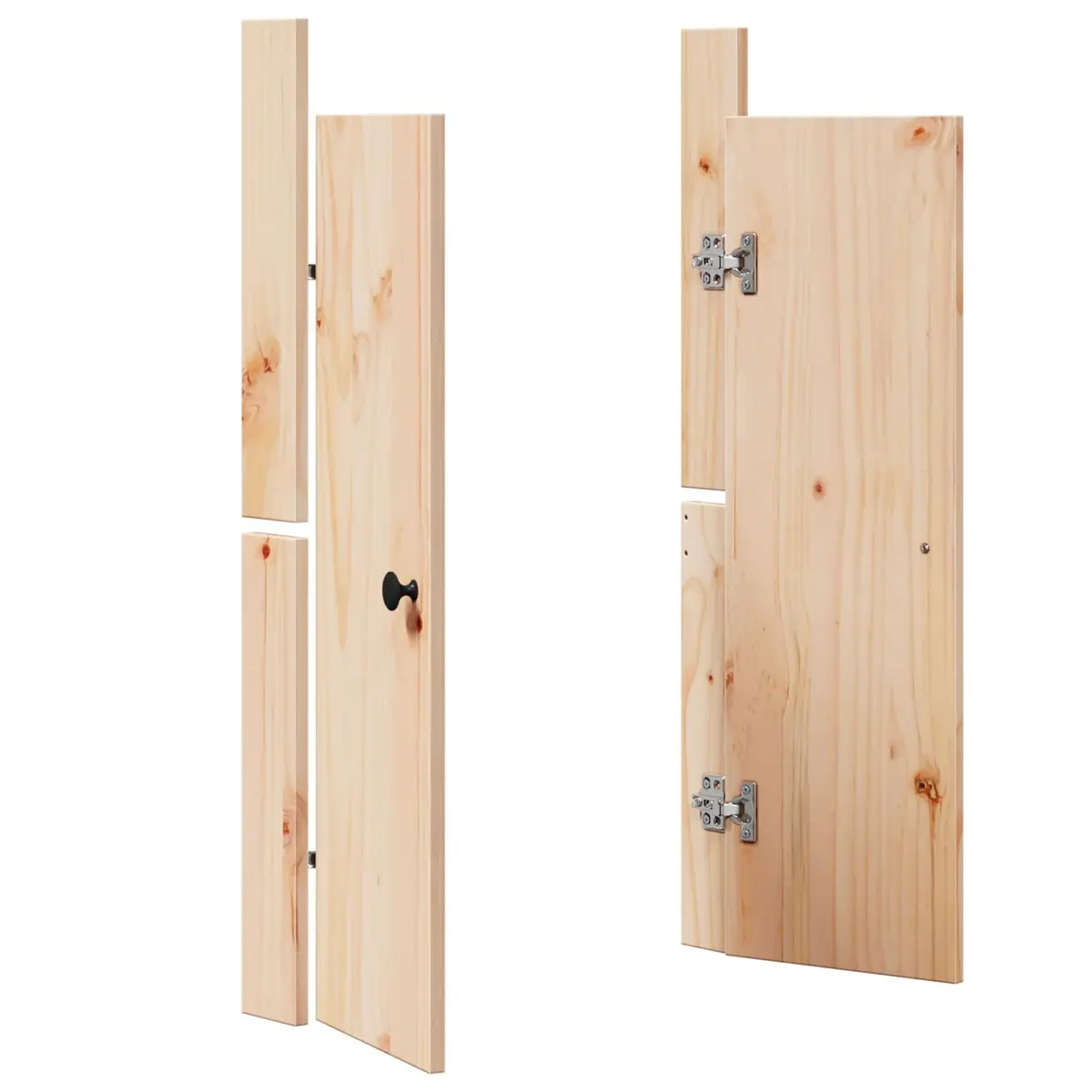 Brown Oak Solid Pine Wood Kitchen Cabinet Door 50 x 82 cm
