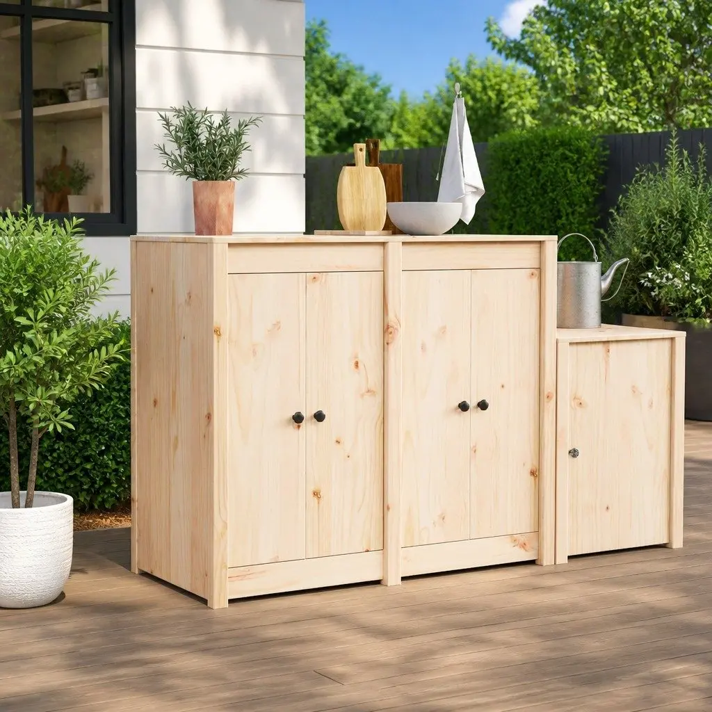 Cream Solid Pine Kitchen Cabinet Door 50 x 9 x 82 cm