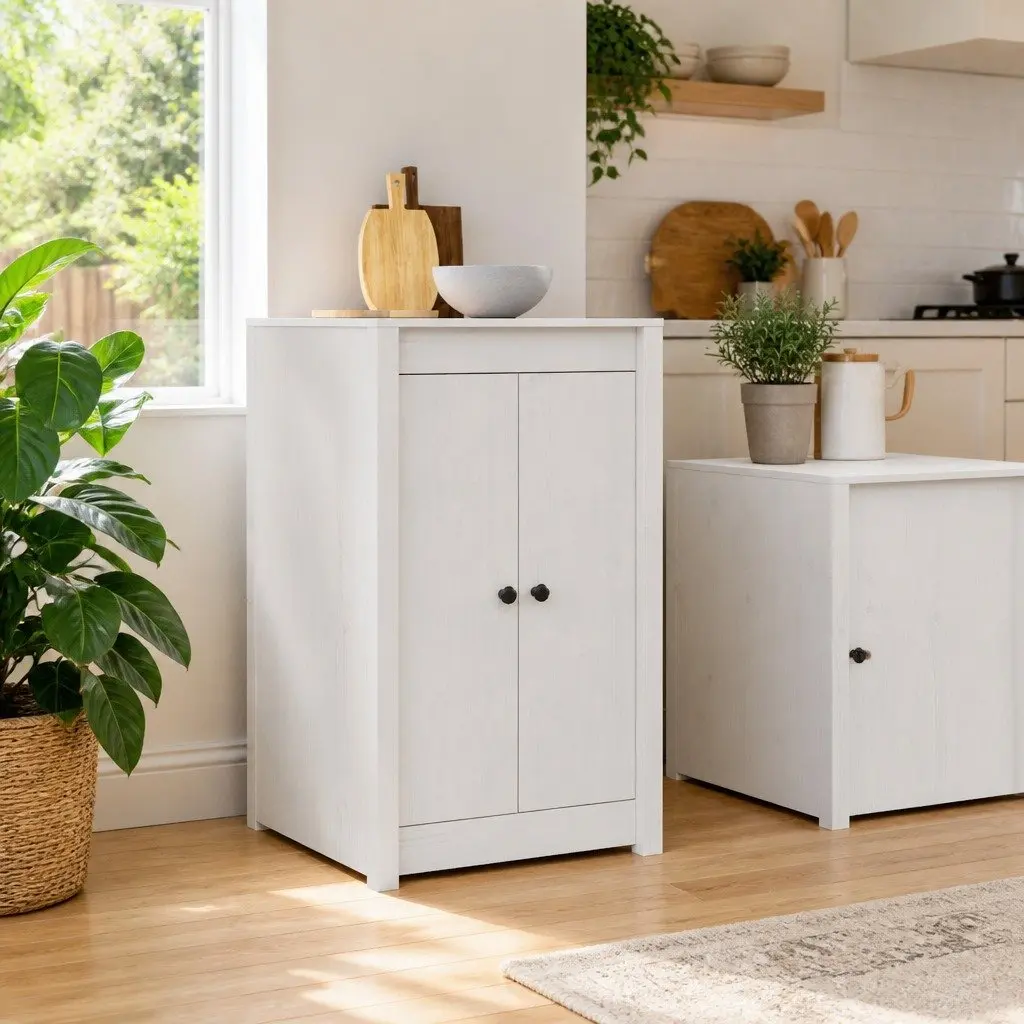 Solid Pine White Kitchen Cabinet Door 50 x 82 cm