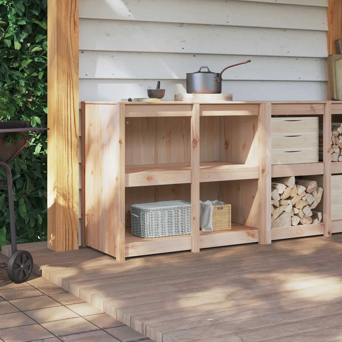 Kitchen Cabinet with Shelf Brown Oak Modern Storage Cupboard 106 x 55 x 92 cm