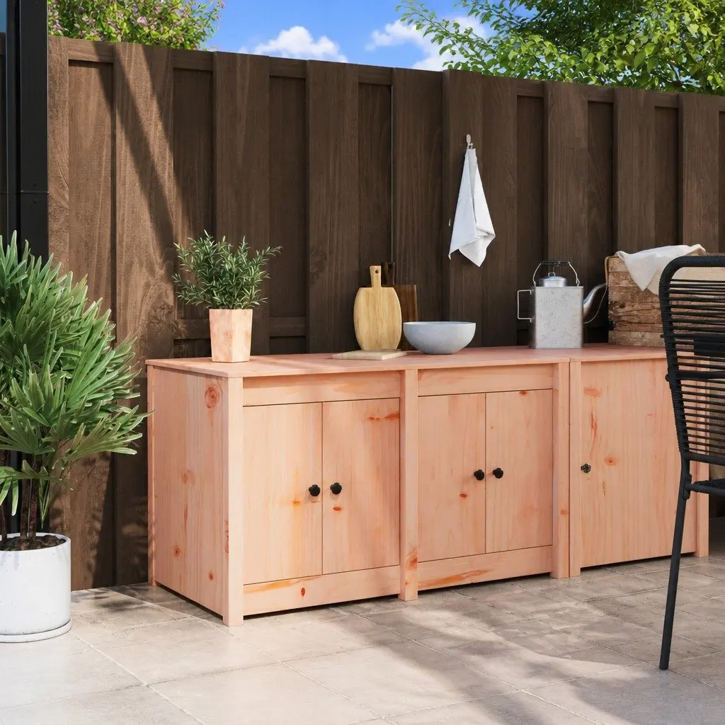 Brown Oak Kitchen Cabinet with Shelf