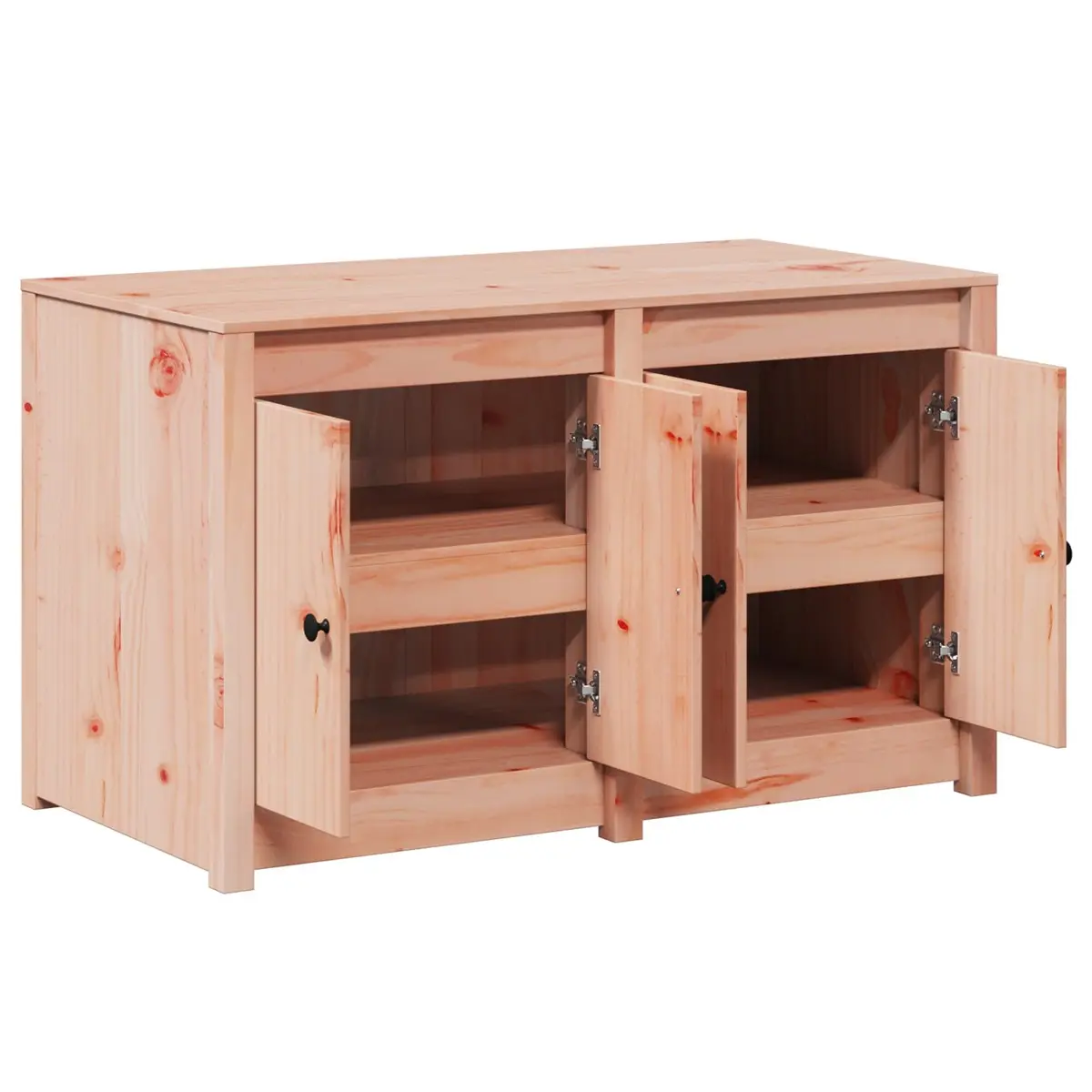 Brown Oak Kitchen Cabinet with Shelf