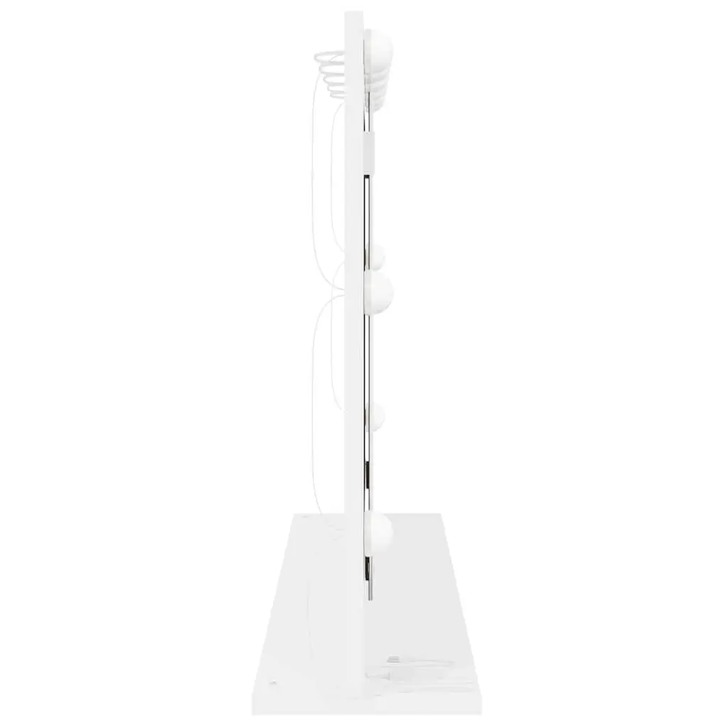 LED Vanity Mirror White Bedroom Makeup Dressing Table Mirror with Lights 80cm