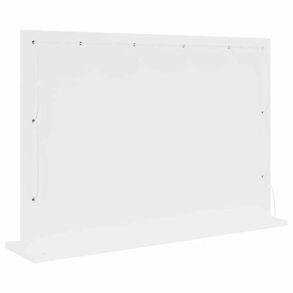 LED Vanity Mirror White Bedroom Makeup Dressing Table Mirror with Lights 80cm