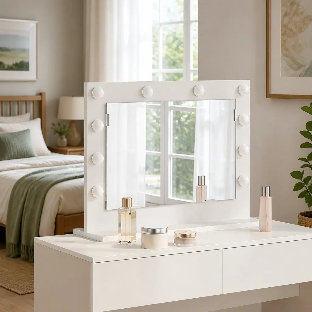 LED Vanity Mirror with Integrated Lighting 60x45x18cm