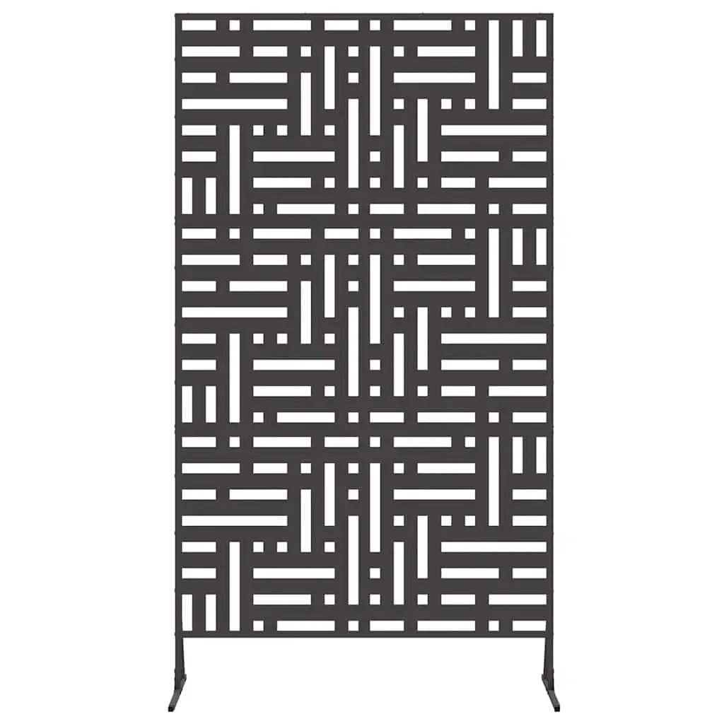Garden Privacy Screen Steel 100x50x180cm Black Rectangle