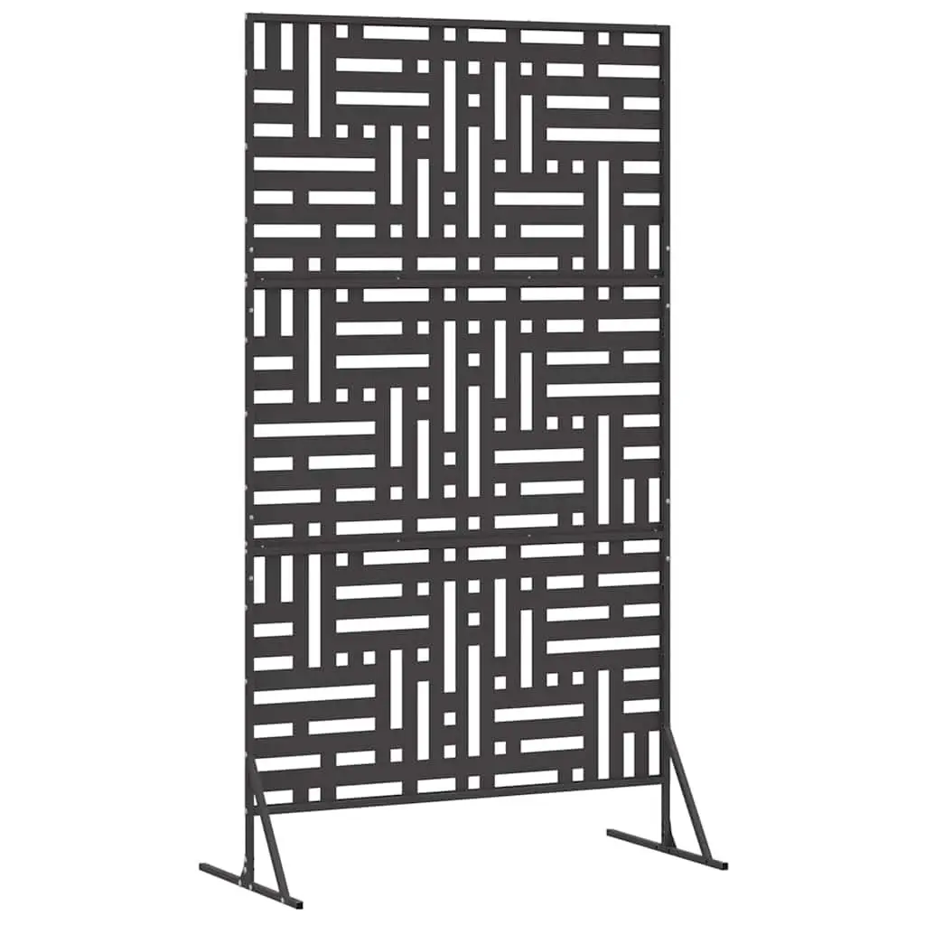 Garden Privacy Screen Steel 100x50x180cm Black Rectangle
