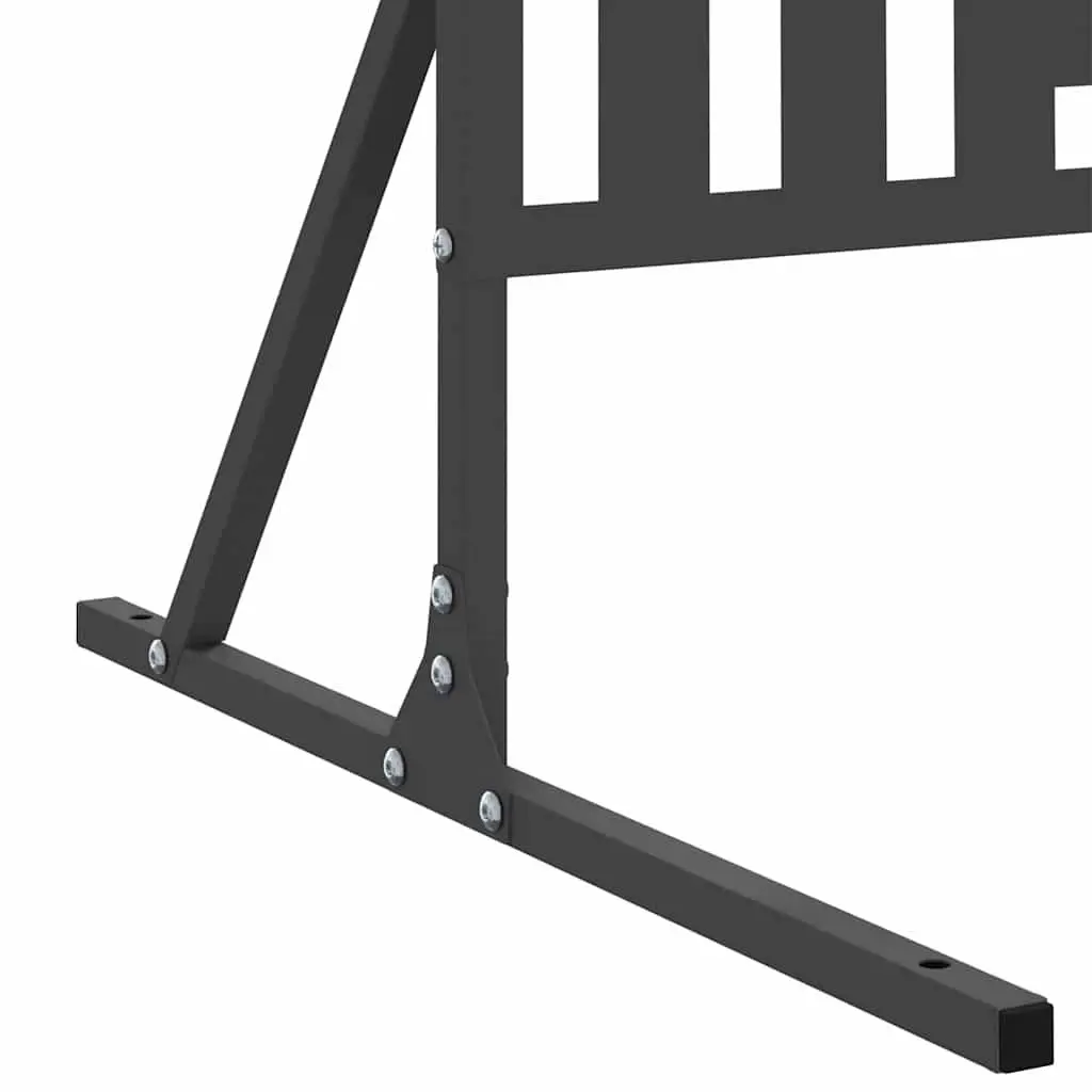 Garden Privacy Screen Steel 100x50x180cm Black Rectangle