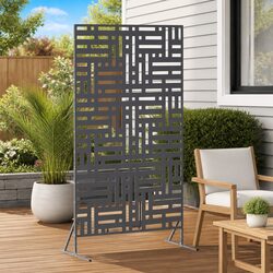 Durable Steel Garden Privacy Screen 100x50x180cm