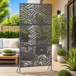 Durable Garden Privacy Screen with Modern Cut-Out Design