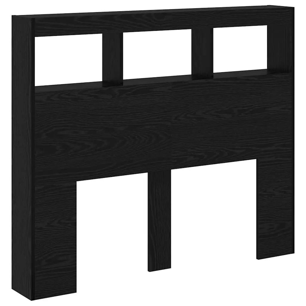 Black Oak Engineered Wood Headboard with LED Light
