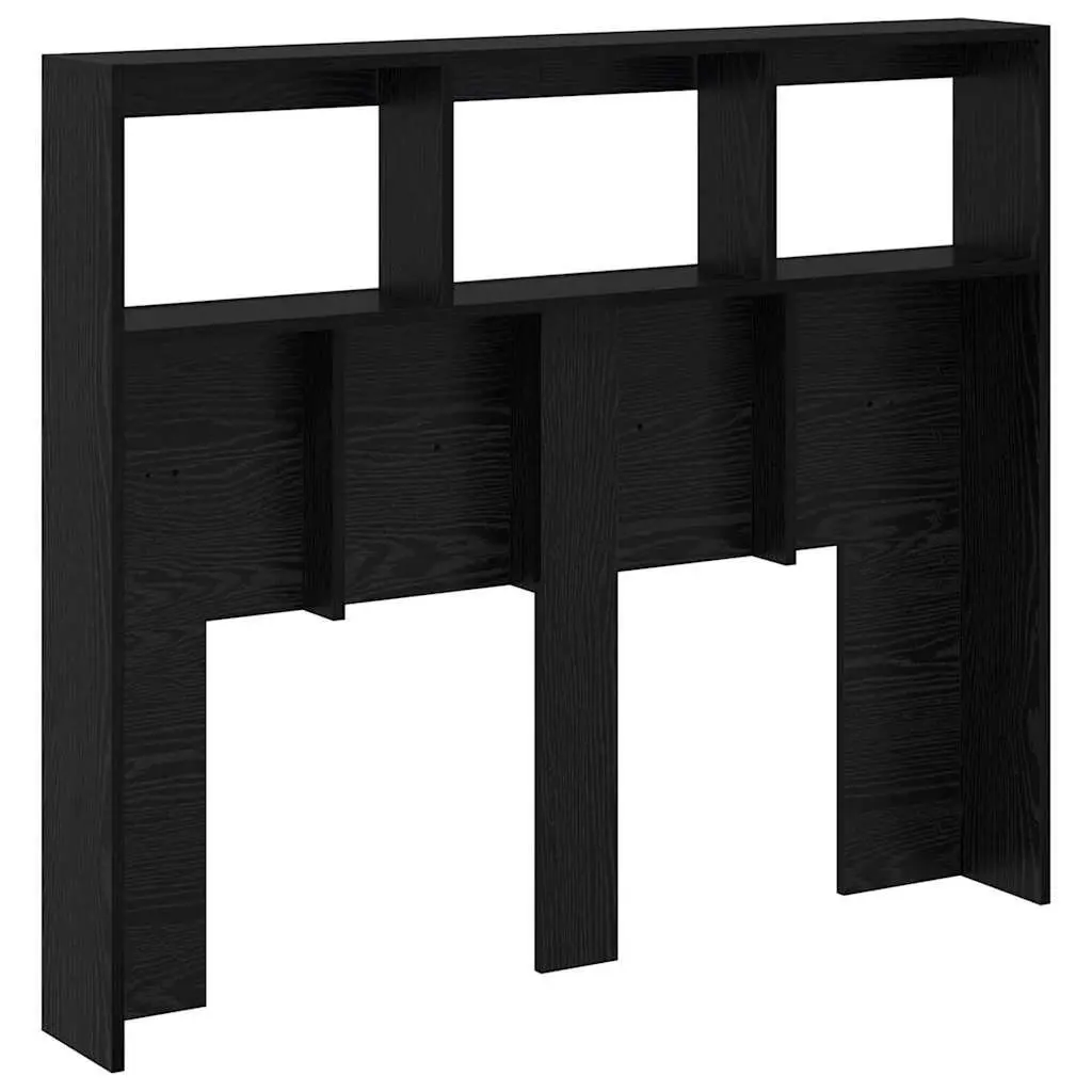 Black Oak Engineered Wood Headboard with LED Light