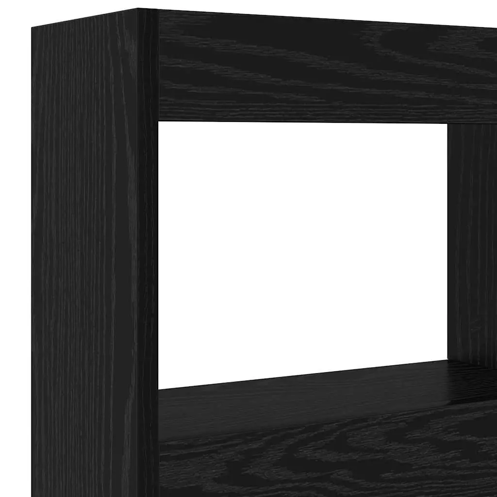 Black Oak Engineered Wood Headboard with LED Light