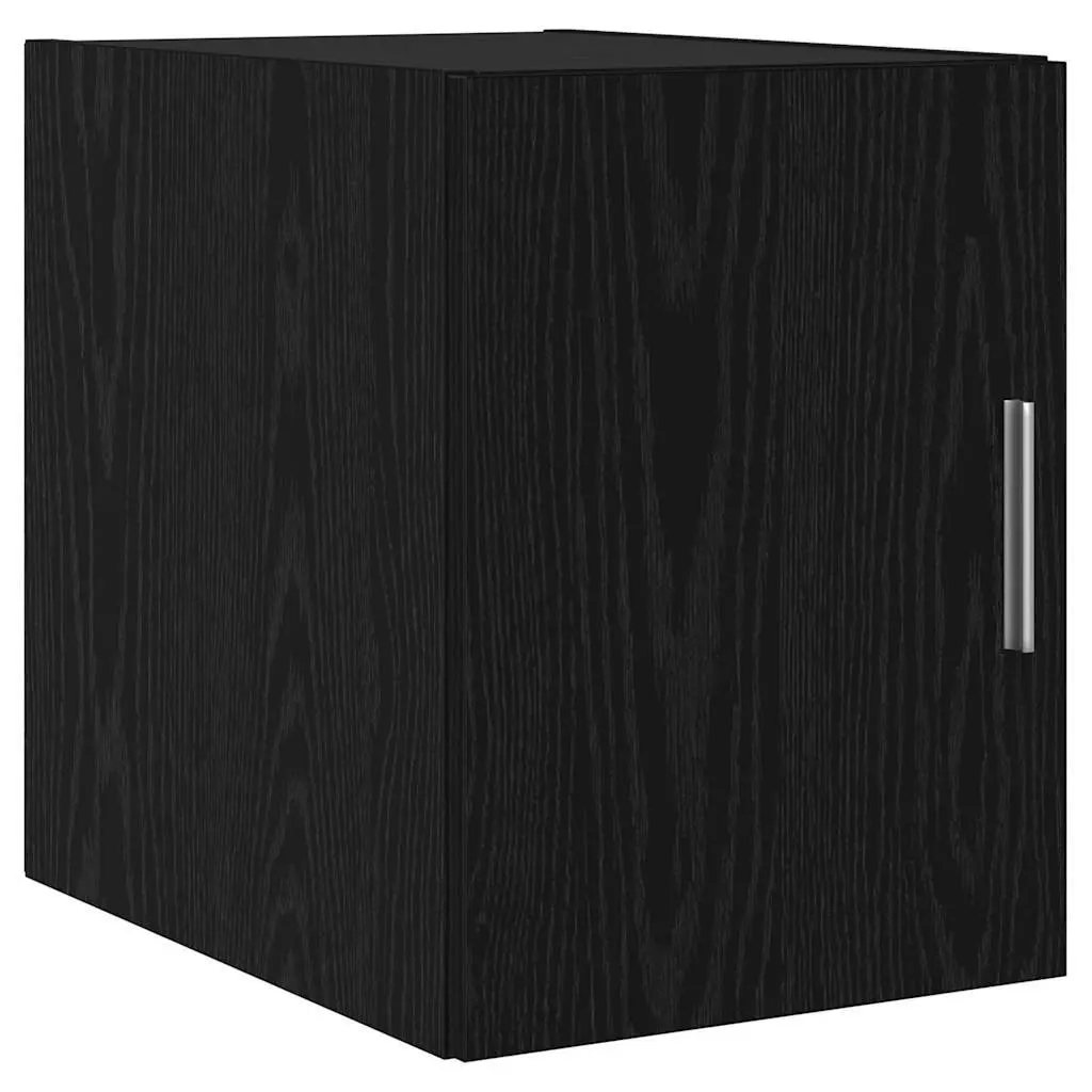 Black Oak Wall-Mounted Storage Cabinet