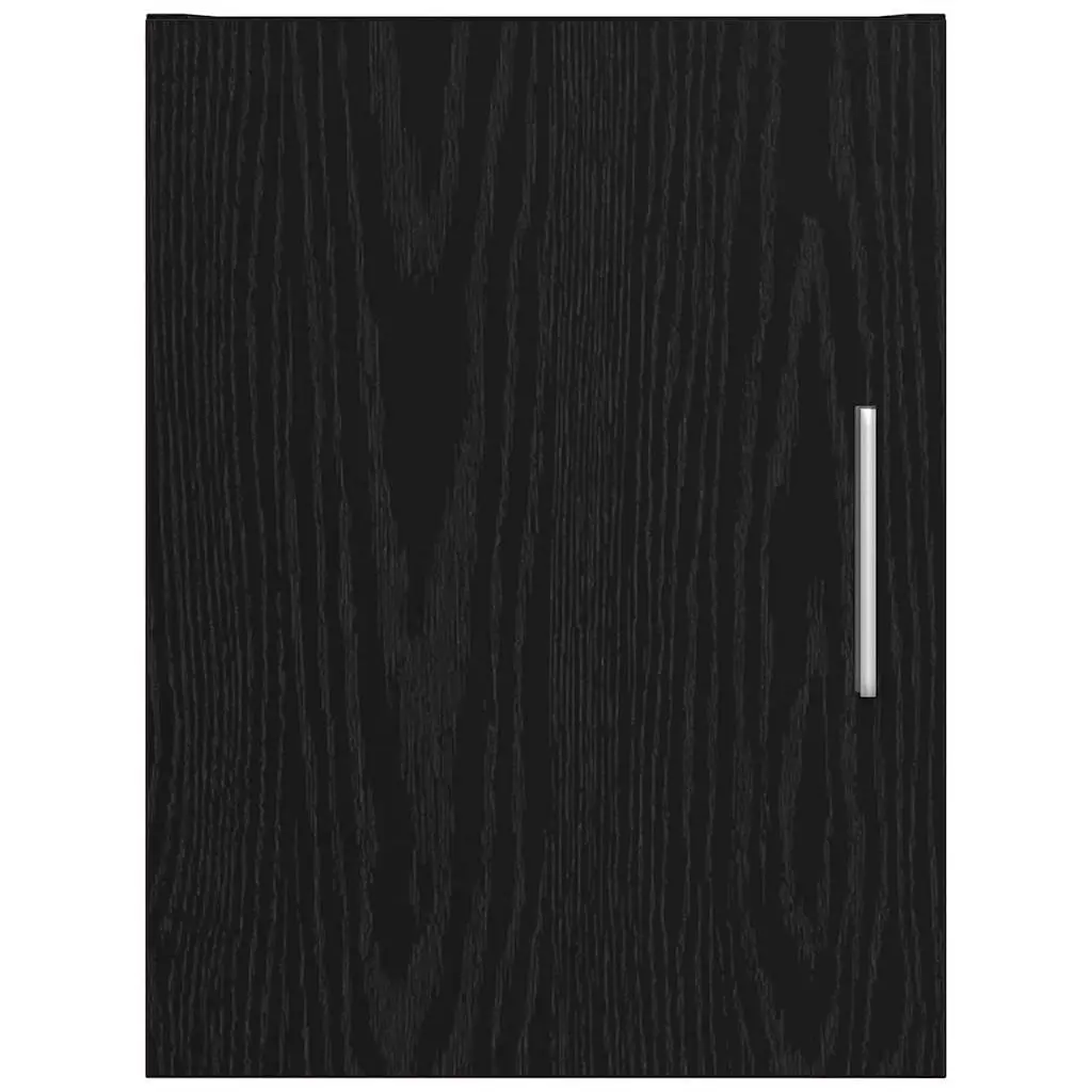 Black Oak Wall-Mounted Storage Cabinet
