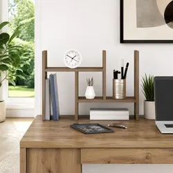 Engineered Wood Desk Organiser with Multiple Compartments
