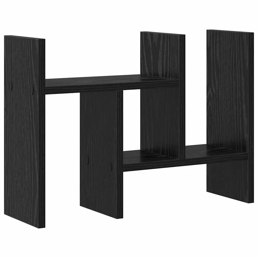 Desk Organiser Engineered Wood 50cm Black Oak