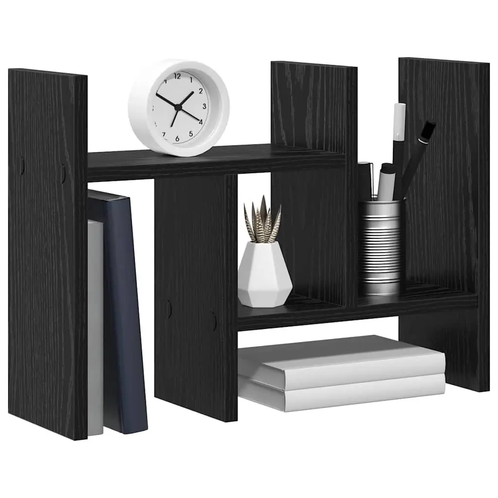 Desk Organiser Engineered Wood 50cm Black Oak
