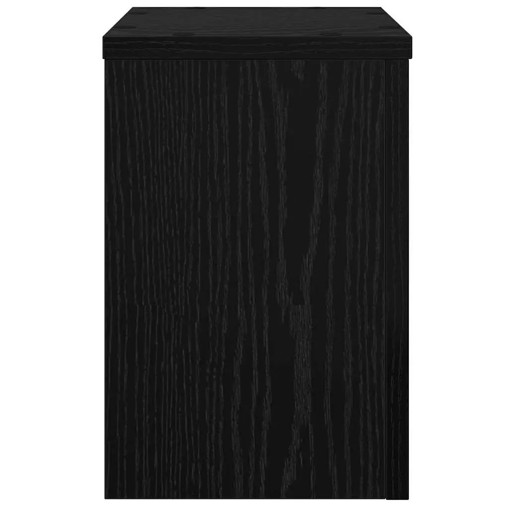Plant Stand 2 pcs Black Engineered Wood Indoor Outdoor Garden Display 20x20x30cm