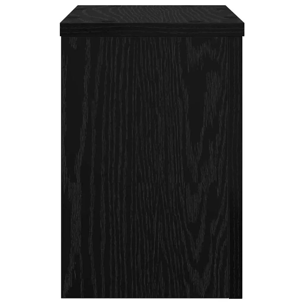Plant Stand 2 pcs Black Engineered Wood Indoor Outdoor Garden Display 20x20x30cm