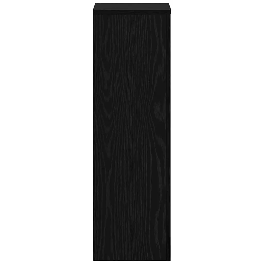 Plant Stand Engineered Wood 25 x 25 x 80 cm Black 2 Piece