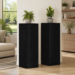 Modern Black Oak Plant Stand 33x33x100cm