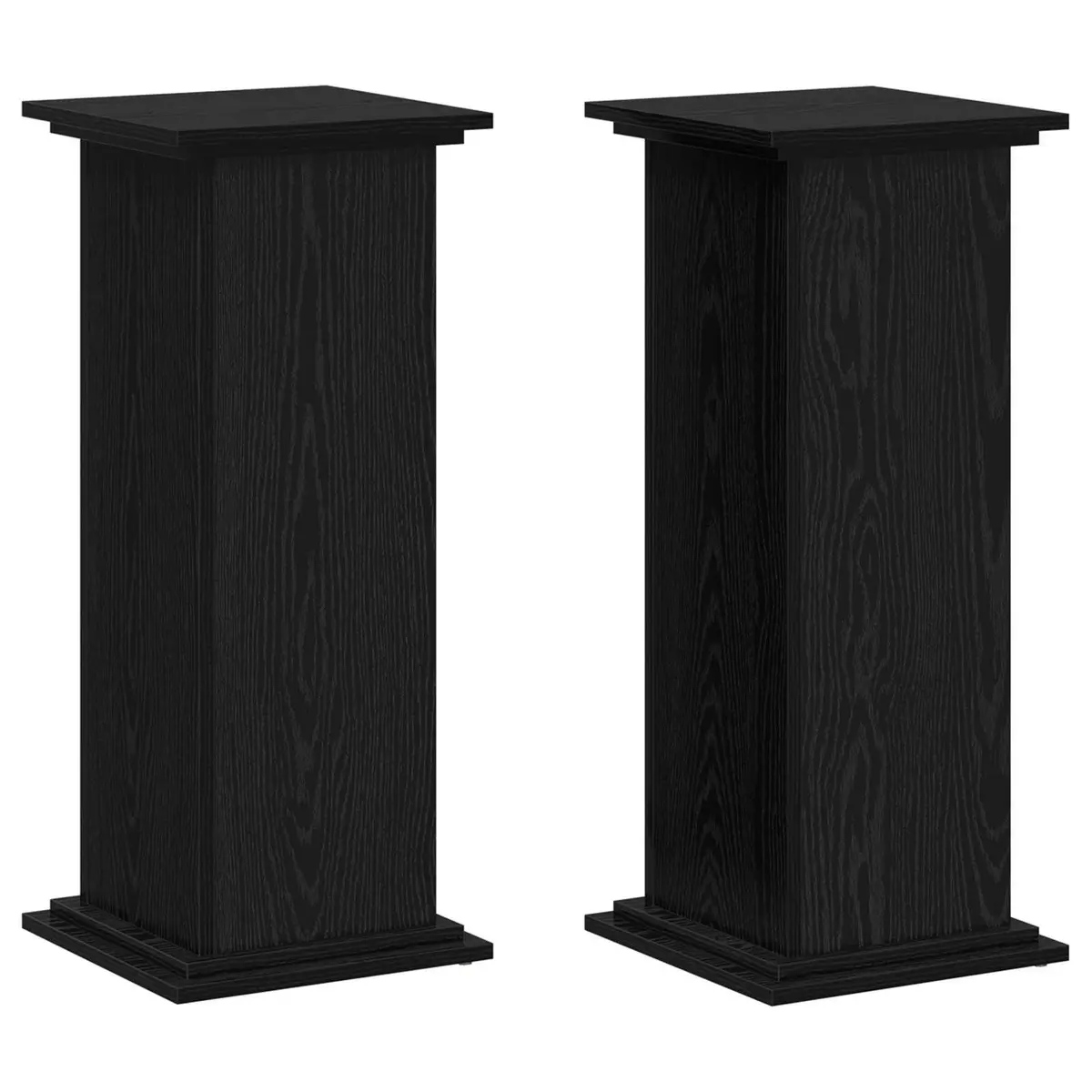 Plant Stand Engineered Wood 33x33x80cm Black Oak