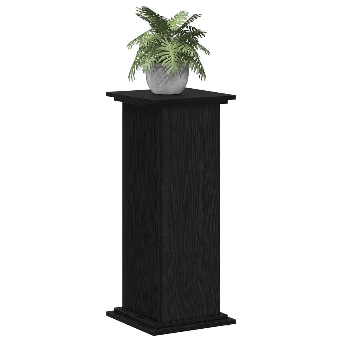 Plant Stand Engineered Wood 33x33x80cm Black Oak