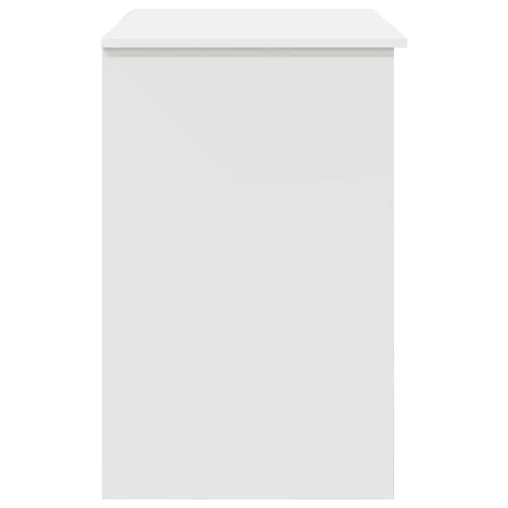 White Writing Desk with Drawer Engineered Wood Office Study Furniture Storage