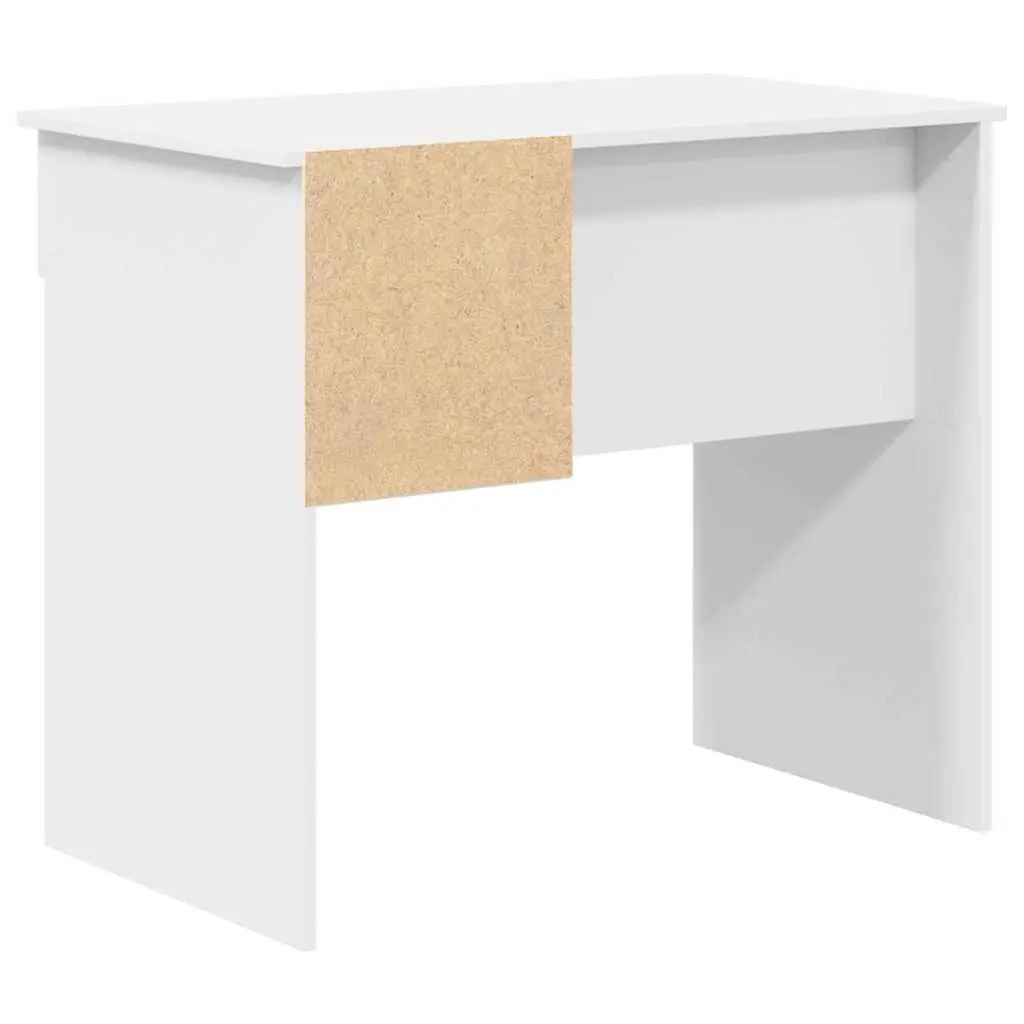 White Writing Desk with Drawer Engineered Wood Office Study Furniture Storage