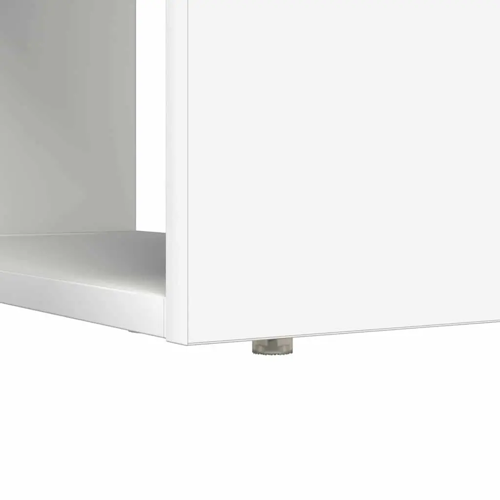 White Modern Study Desk with Shelves 113x54x120cm