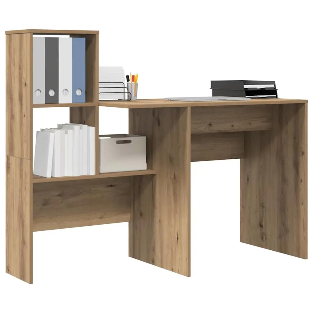 Brown Engineered Wood Desk for Home Office