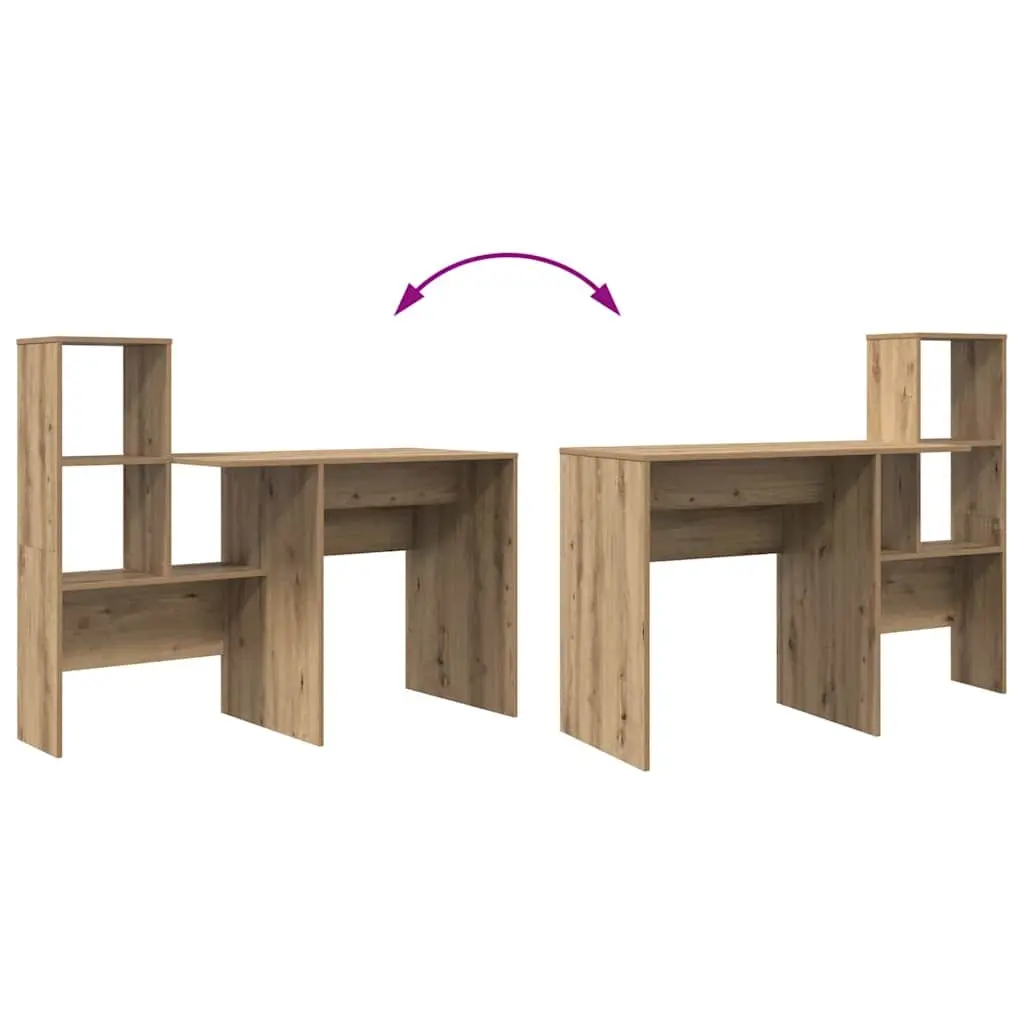 Brown Engineered Wood Desk for Home Office