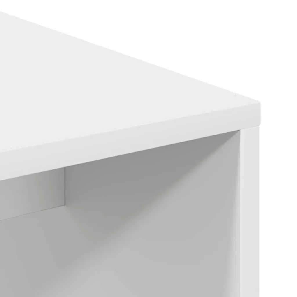 White Computer Desk with Shelves for Storage