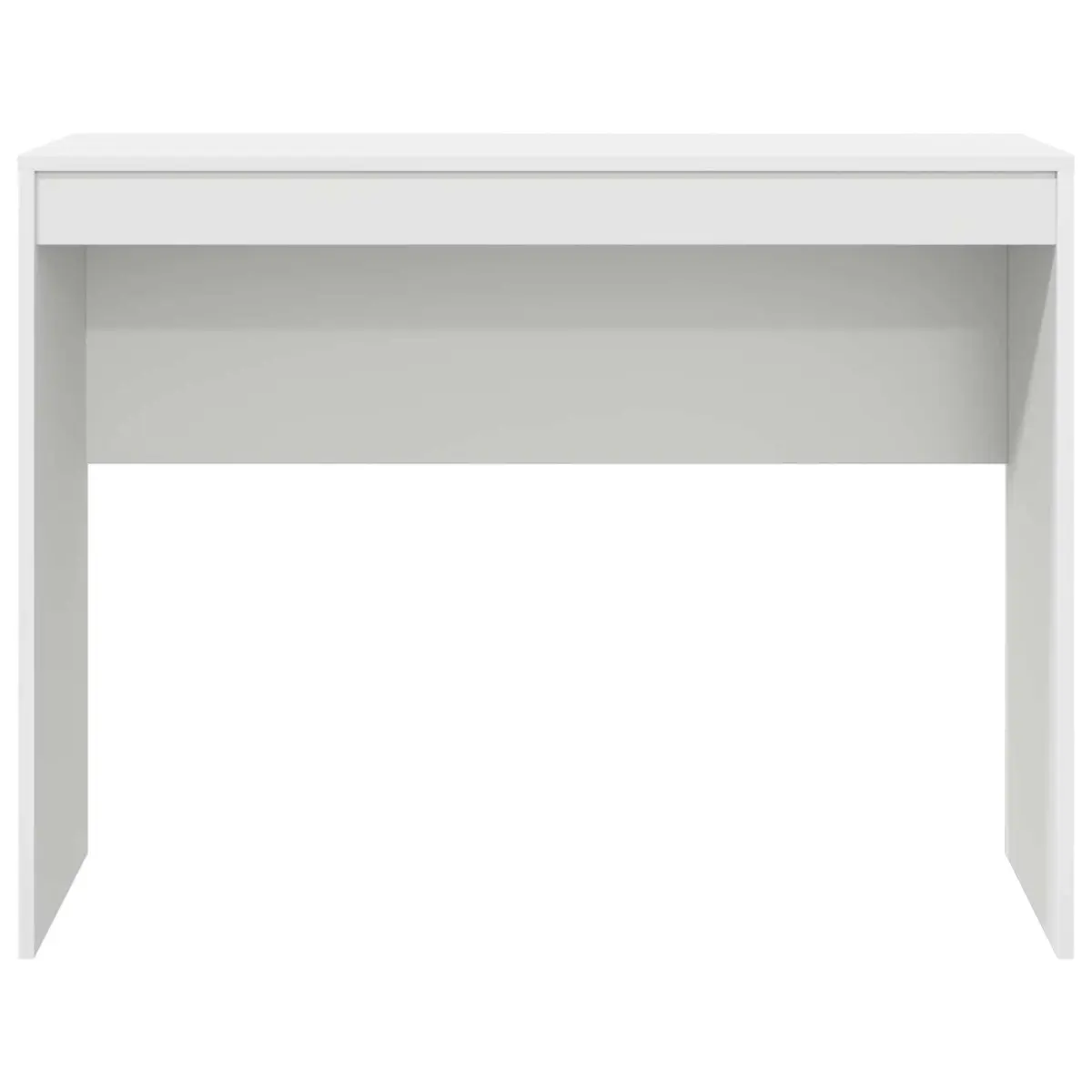 White Writing Desk Compact Office Study Workspace 100x40x76cm Engineered Wood
