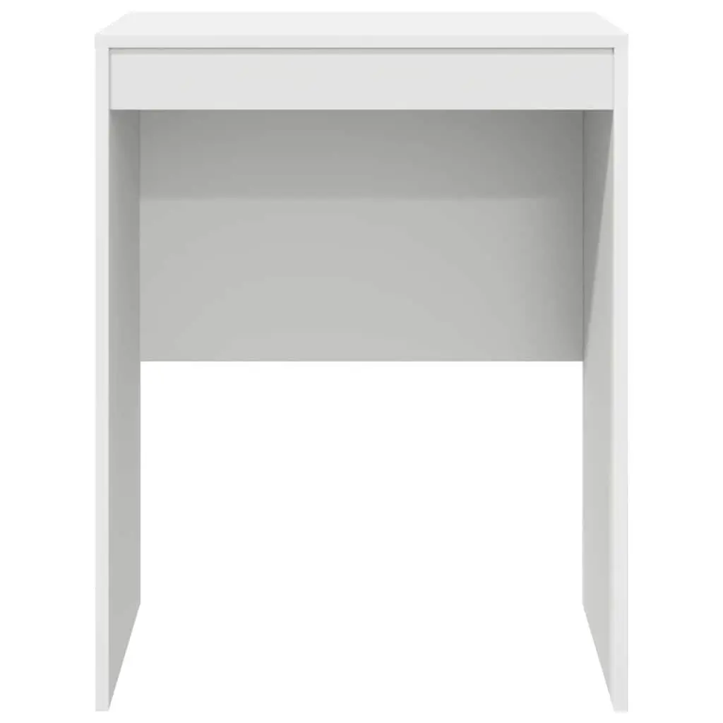 White Writing Desk with Solid Wood Frame