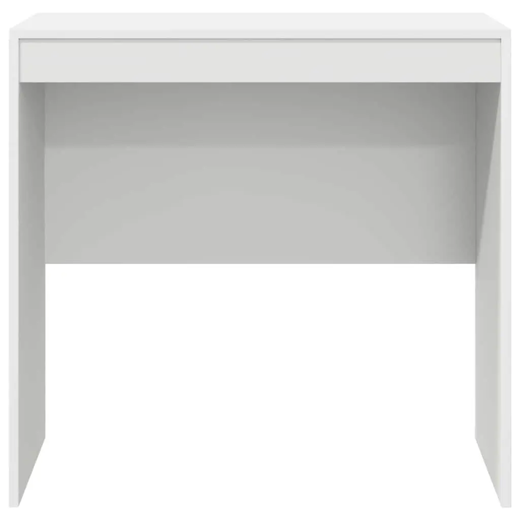 White Writing Desk Compact Home Office Study Table Engineered Wood Modern