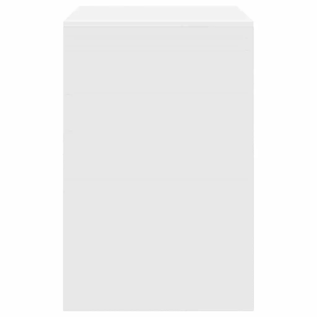 White Writing Desk Compact Home Office Study Table Engineered Wood Modern