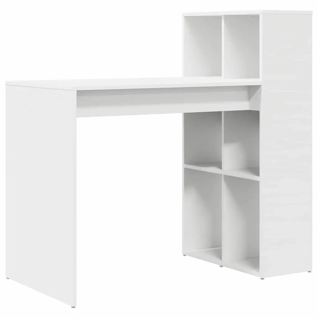 Computer Desk Engineered Wood 108x55x103.5cm White