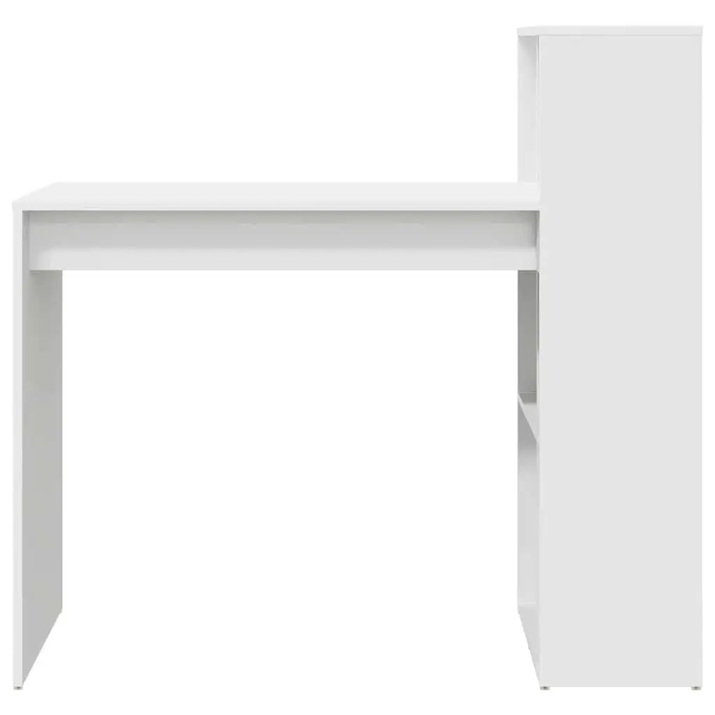 Computer Desk Engineered Wood 108x55x103.5cm White