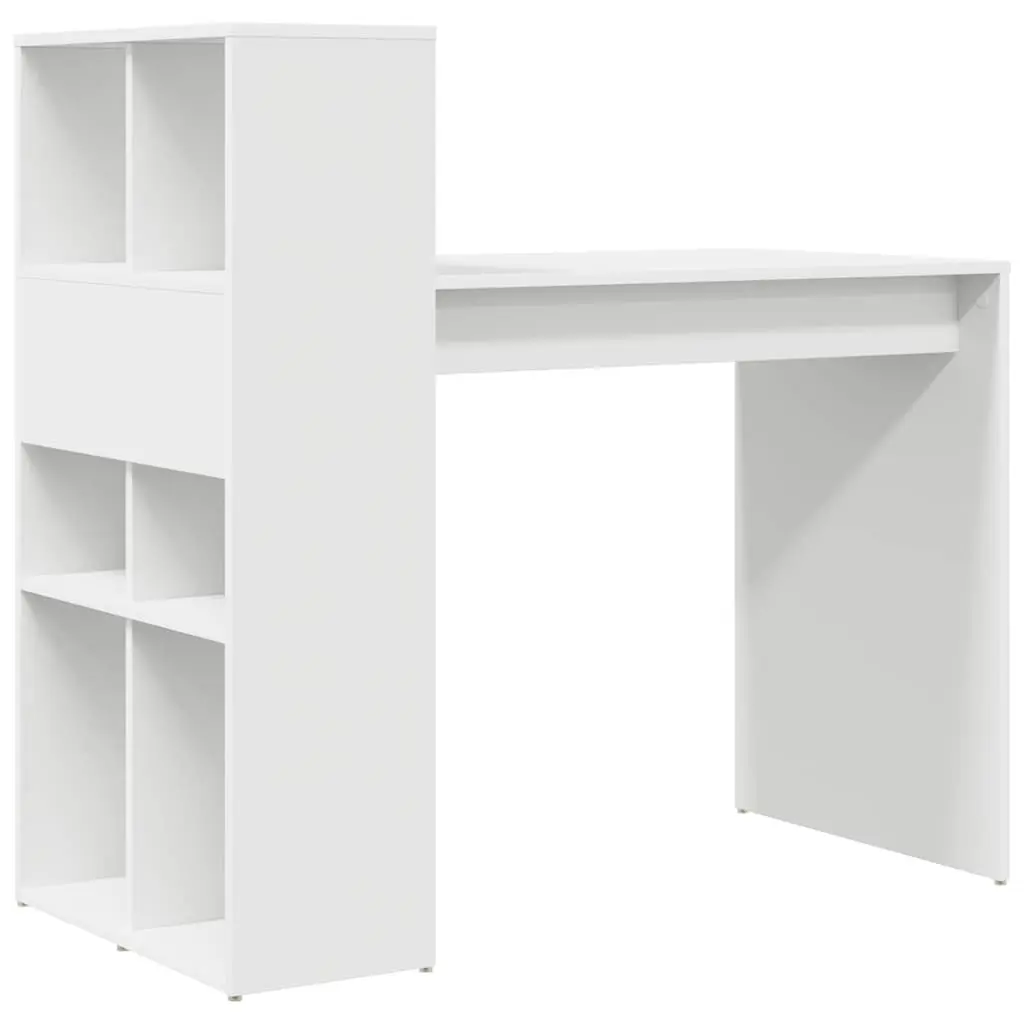 Computer Desk Engineered Wood 108x55x103.5cm White