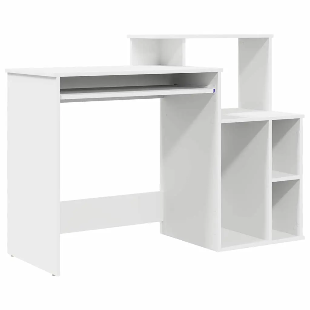 Desk Engineered Wood 120.5 x 44 x 88.5 cm White