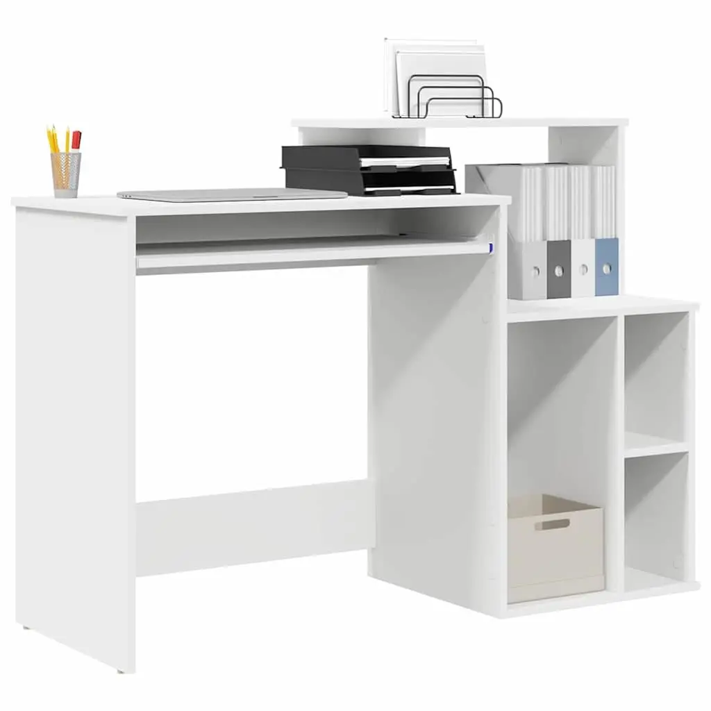 Desk Engineered Wood 120.5 x 44 x 88.5 cm White
